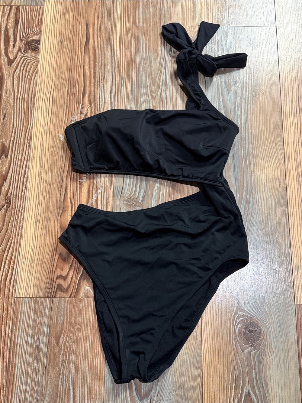 Shade and shore One-Shoulder Black Women’s Cutout Swimwear